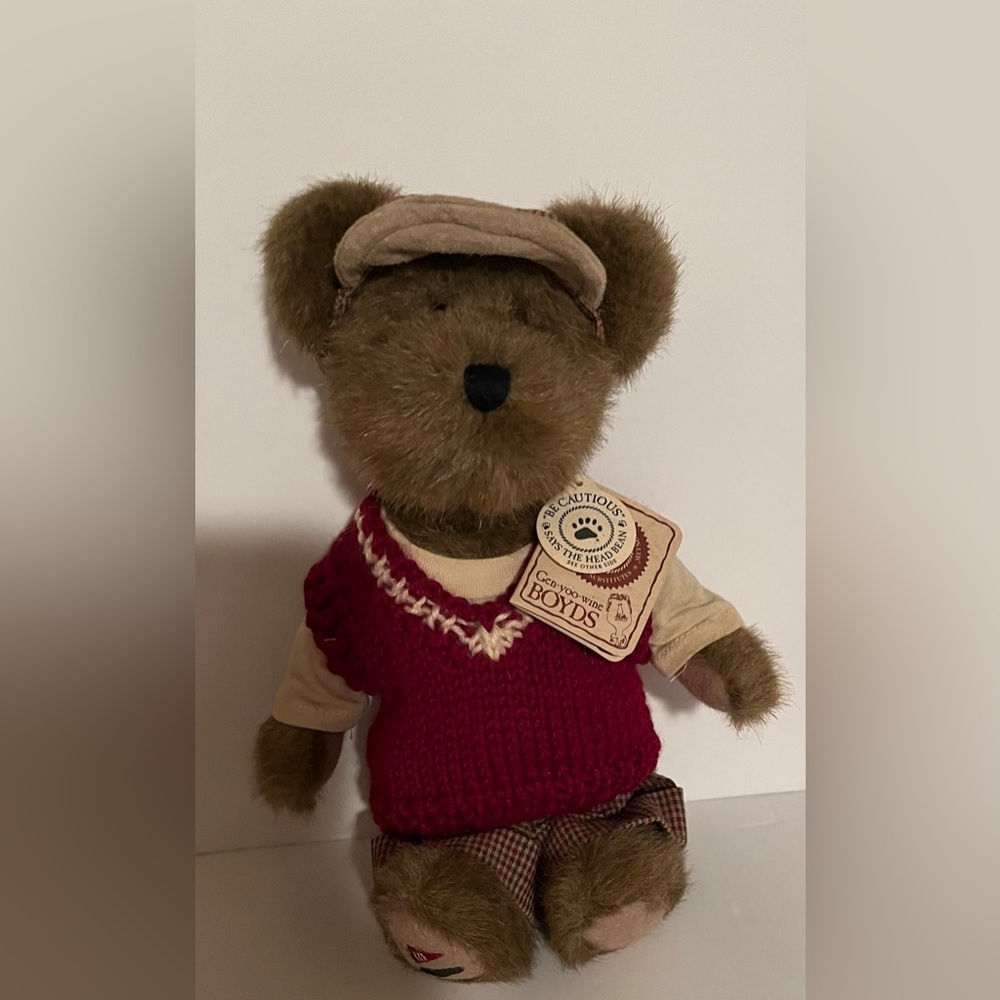 Boyds Bear #918339 Putter T. Parfore Golf 10"  Retired Golf Plush Bear With Tags